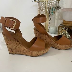 Tommy Hilfiger Cork Leather Wedges